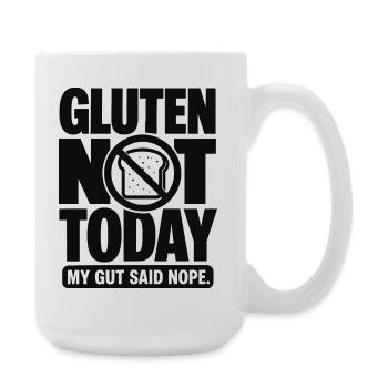 Citation drôle sur le gluten pas aujourd’hui - Grande tasse 440 ml - blanc - Droite