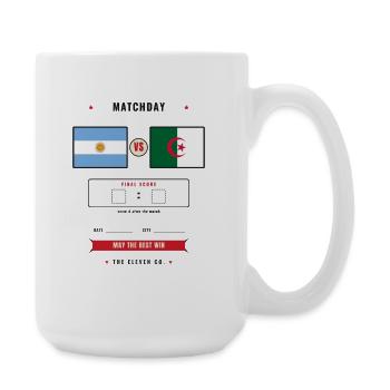 Argentina vs Algeria Football Score Card - Grande tasse 440 ml - blanc - Droite