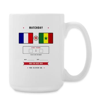 France vs Senegal Football Score Card - Grande tasse 440 ml - blanc - Droite