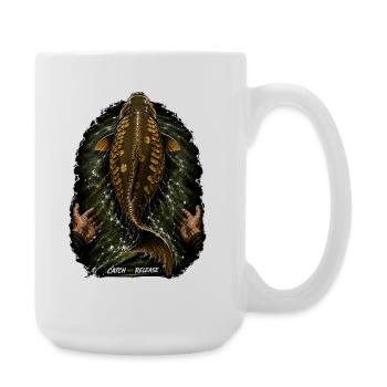 Catch & Release Karpfenfischen - Große Tasse 440 ml - Weiß - Rechts
