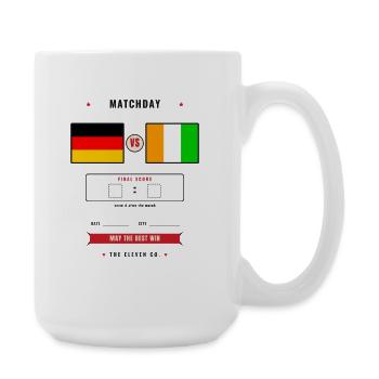 Germany vs Ivory Coast Football Score Card - Grande tasse 440 ml - blanc - Droite