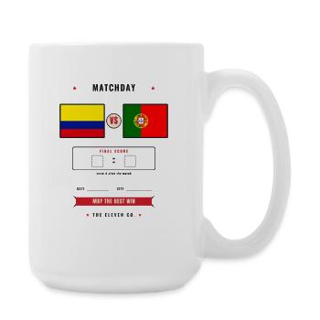 Colombia vs Portugal Football Score Card - Grande tasse 440 ml - blanc - Droite