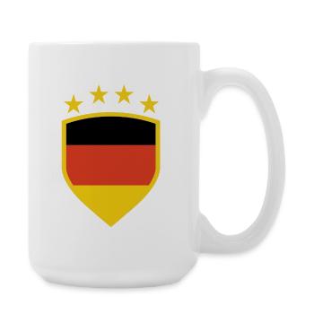 German coat of arms with flag colours - Large Mug 440 ml - white - Right
