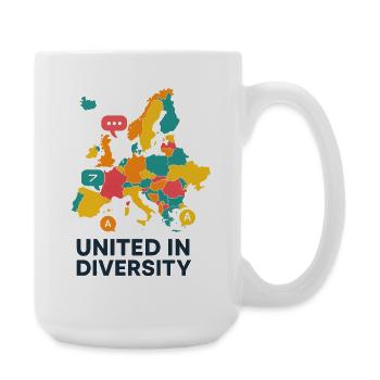 Vereintes Europa in Vielfalt - Große Tasse 440 ml - Weiß - Rechts