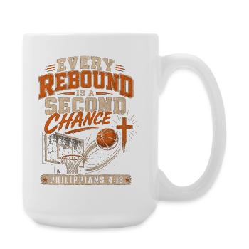 Chaque rebond est une seconde chance pour Christian - Grande tasse 440 ml - blanc - Droite