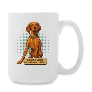 Le chien de dessin animé Vizsla têtu et drôle - Grande tasse 440 ml - blanc - Droite