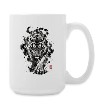 Japan Ink Tiger Tattoo - Large Mug 440 ml - white - Right
