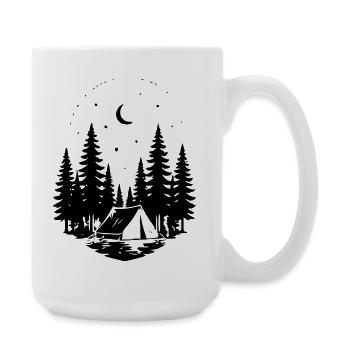 Camping unter Sternen – Natur & Outdoor Abenteuer - Große Tasse 440 ml - Weiß - Rechts