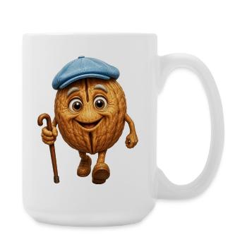 Walnut va se promener - Grande tasse 440 ml - blanc - Droite