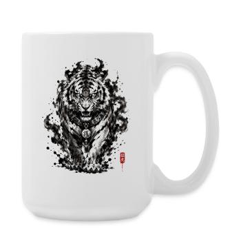 Japan Ink Tiger Guardian - Große Tasse 440 ml - Weiß - Rechts