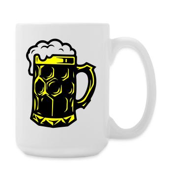 Beer Mug Symbol Booze - Large Mug 440 ml - white - Right