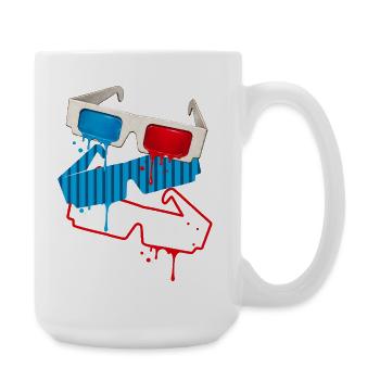 Design de graffiti rétro 3D - Grande tasse 440 ml - blanc - Droite