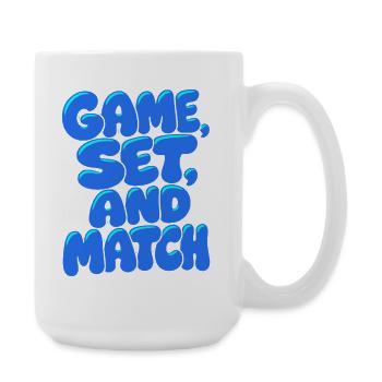 Ensemble de match Match Tennis, style Melbourne - Grande tasse 440 ml - blanc - Droite