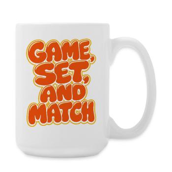 Set de jeu Maillot de tennis de match, style Paris - Grande tasse 440 ml - blanc - Droite