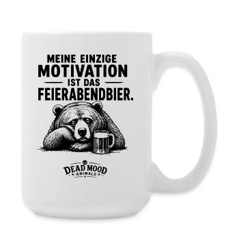 Lustiger Bär mit Bier | Humor für Bierliebhaber  - Große Tasse 440 ml - Weiß - Rechts