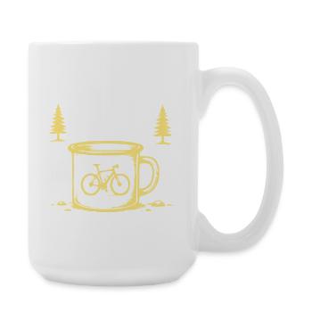 Gravel Kaffee Natur Illustration - Große Tasse 440 ml - Weiß - Rechts