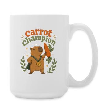 Carrot Champion Cabybara - Large Mug 440 ml - white - Right