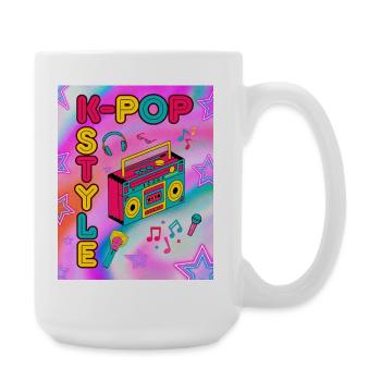 K‑Pop Style - Grande tasse 440 ml - blanc - Droite
