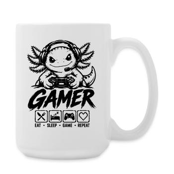 Lustiges Gaming Motiv für Zocker, Nerds und Video - Große Tasse 440 ml - Weiß - Rechts