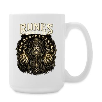Runes Don’t Lie: Mystic Rune Master - Large Mug 440 ml - white - Right
