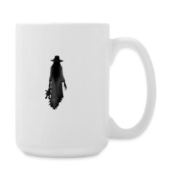 horror_shirt_transparent - Große Tasse 440 ml - Weiß - Rechts