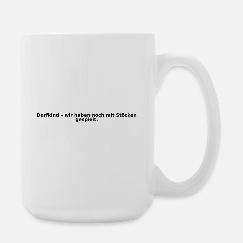 Dorfkind, Design - Große Tasse 440 ml - Weiß