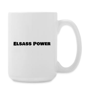 ELSASS_POWER_logo - Grande tasse 440 ml - blanc - Droite