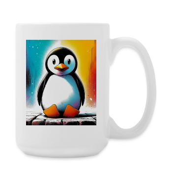 pingouin - Grande tasse 440 ml - blanc - Droite