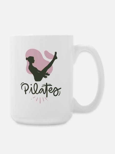 Pilates - Große Tasse 440 ml - Weiß