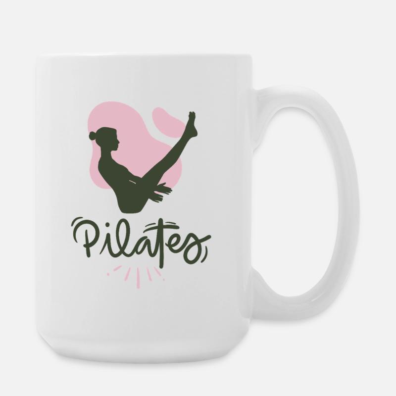 Pilates - Große Tasse 440 ml - Weiß