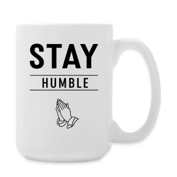 Stay Humble Prayer Hands Graphic - Large Mug 440 ml - white - Right
