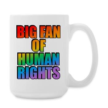Rainbow Human Rights Celebration Tee - Large Mug 440 ml - white - Right