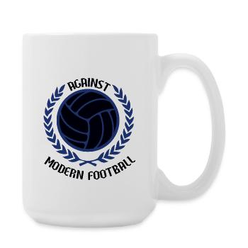 Gegen den modernen Fußball - Große Tasse 440 ml - Weiß - Rechts
