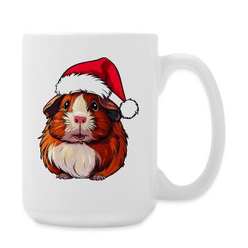 Santa Claus Guinea Pig - Large Mug 440 ml - white - Right