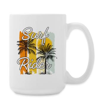 Design de Surf Rider avec Palmiers et Soleil - Grande tasse 440 ml - blanc - Droite