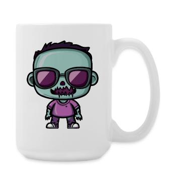 Skull Retro Sunglasses Design - Large Mug 440 ml - white - Right