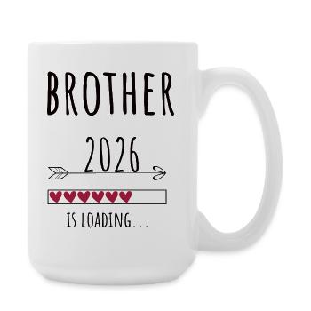 Brother to be 2026 Geschenk Schwangerschaft - Große Tasse 440 ml - Weiß - Rechts