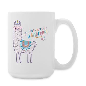 Llamacorn Pink Llama Unicorn - Large Mug 440 ml - white - Right