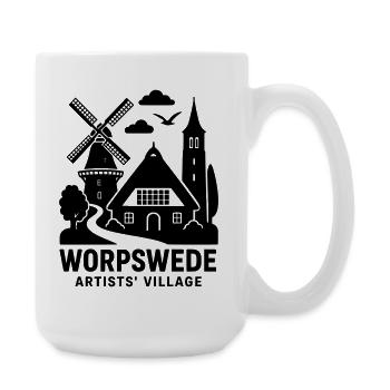 worpswede künstlerdorf - Große Tasse 440 ml - Weiß - Rechts