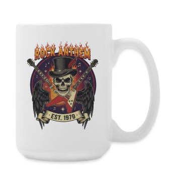Skull Skirt Anthem 1970's - Large Mug 440 ml - white - Right