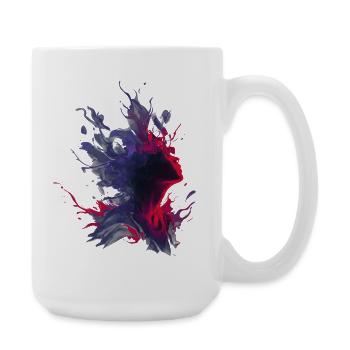 Passion_and_Shadow_Splash - Große Tasse 440 ml - Weiß - Rechts