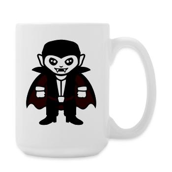 Cute Vampire Evil Dracula Costume for Halloween - Large Mug 440 ml - white - Right