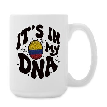 Kolumbianische DNA Kolumbien Flagge Hispanisch - Große Tasse 440 ml - Weiß - Rechts
