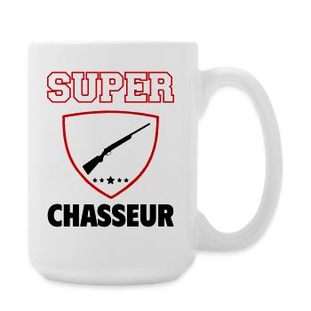 Super chasseur, fête des pères, noël - Grande tasse 440 ml - blanc - Droite