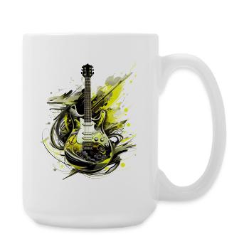 electric guitar guitar guitarist music instrument rock - Large Mug 440 ml - white - Right