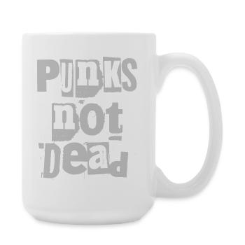 Punks Not Dead Grunge Typographie - Grande tasse 440 ml - blanc - Droite