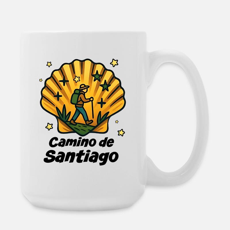 Wanderer Jakobsweg - Große Tasse 440 ml - Weiß