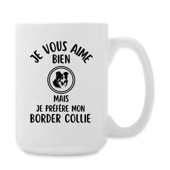 Border Collie Humor - Große Tasse 440 ml - Weiß - Rechts