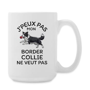 Puppy Border Collie Ball - Large Mug 440 ml - white - Right