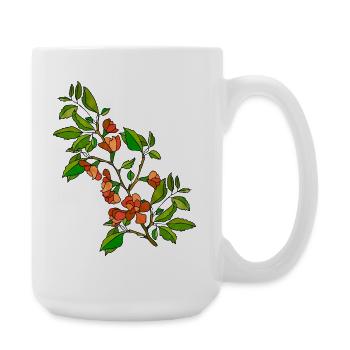 Fleur - Grande tasse 440 ml - blanc - Droite